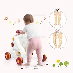 واکر موزیکال طرح موتور 3 در 1 رنگ کالباسی Fun Trolley