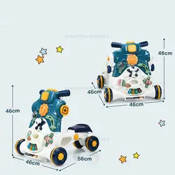واکر موزیکال طرح موتور 3 در 1 رنگ سبزآبی Fun Trolley