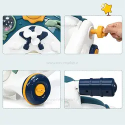 واکر موزیکال طرح موتور 3 در 1 رنگ سبزآبی Fun Trolley