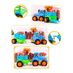 ماشین بازی هولی تویز Huile Toys مدل تراکتور رنگ آبی