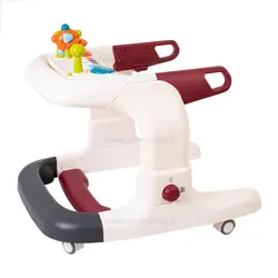 روروئک بی بی واکر Baby walker دو کاره سفید قرمز کد 288