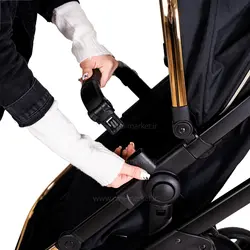 ست کالسکه بیب Babe مدل متال بدنه مشکی گلد