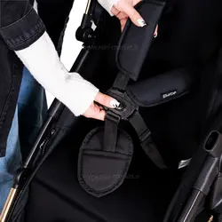 ست کالسکه بیب Babe مدل متال بدنه مشکی گلد