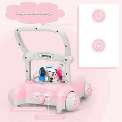 واکر حباب دار رنگ صورتي برند +ab