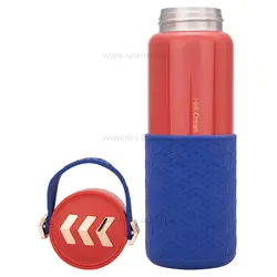 فلاسک استيل بنددار رنگ قرمز هلو دریم Hello dream