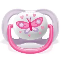 پستانک تکی الترا ایر 0-6 ماه طرح پروانه بنفش اونت Avent (فاقد جعبه)