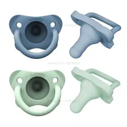 پستانک دو عددی سیلیکونی رنگ آبی و سبز دکتر بروان Dr.brown