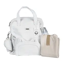ساک لوازم کوله ای طرح گربه رنگ سفید فندی fendi