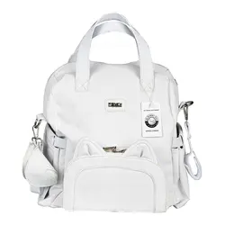 ساک لوازم کوله ای طرح گربه رنگ سفید فندی fendi