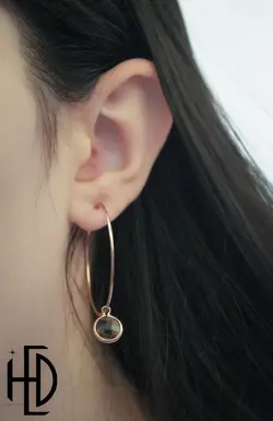 گوشواره حلقه ای زنانه کد ۲۵۳