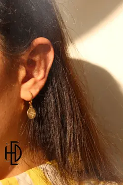 گوشواره حلقه ای طلایی کد ۲۵۶