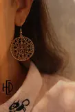 گوشواره آویز طرح دار کد ۱۱۴