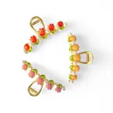 کلیپس فلزی مجلسی طرح گل لاله در سه رنگ