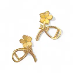 کلیپس مجلسی بابونه نگین دار طلایی