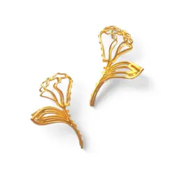 کلیپس طلایی لاله فلزی مجلسی مینیمال