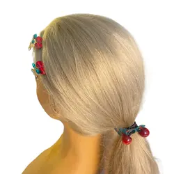 مینی کلیپس کریستالی آلبالویی (گیلاسی)