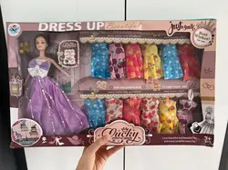 عروسک باربی لاکی پرنسس با 12 لباس اضافی و کفش