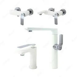 ست شیرآلات راسان مدل آوات شیری کروم