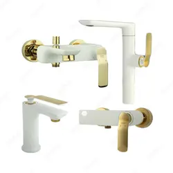 ست شیرآلات راسان مدل آوات شیری طلایی