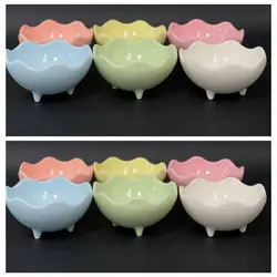 کاسه ترشی(عسل)رنگی 3 پایه - فروشگاه کریستال فروزان | Forozan Crystal