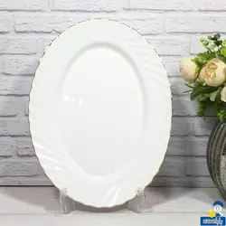 دیس برنج خوری ارکوپال لب طلا ساده212دیلایت - فروشگاه کریستال فروزان | Forozan Crystal