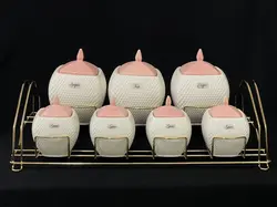 پاسماوری جا ادویه ساینادرب صورتی(استند دار) - فروشگاه کریستال فروزان | Forozan Crystal