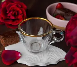 فنجان چری لب طلا خارجی بلینک مکس - فروشگاه کریستال فروزان | Forozan Crystal