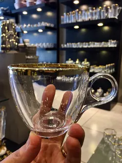 فنجان چری لب طلا خارجی بلینک مکس - فروشگاه کریستال فروزان | Forozan Crystal