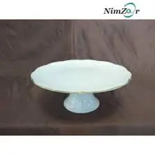 شیرینی خوری لب طلا نیلوفر چینی مقصود - فروشگاه کریستال فروزان | Forozan Crystal