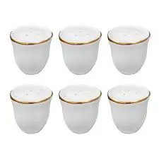 نمک پاش چینی نیلوفری لب طلا(چینی مقصود) - فروشگاه کریستال فروزان | Forozan Crystal