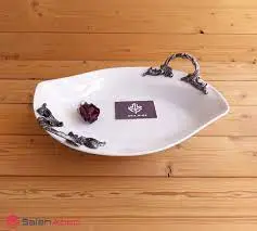 کشکول چینی ماندانا دسته پیوتر(میوه خوری) - فروشگاه کریستال فروزان | Forozan Crystal