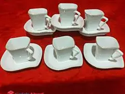 فنجان نلبکی چینی لب طلا شیوا مقصود - فروشگاه کریستال فروزان | Forozan Crystal