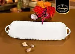 رولت خوری چینی سخت بزرگ کارمن دسته دار لب طلا لیمون - فروشگاه کریستال فروزان | Forozan Crystal