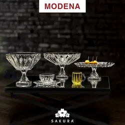 شیرینی خوری پایدار قاب پایدار مودنا ساکورا - فروشگاه کریستال فروزان | Forozan Crystal