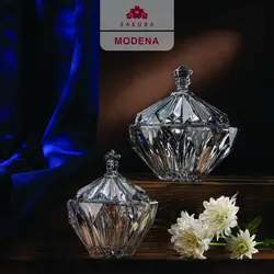 شیرینی خوری پایدار قاب پایدار مودنا ساکورا - فروشگاه کریستال فروزان | Forozan Crystal