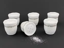 نمک پاش نیلوفری مارگاریتا چینی مقصود - فروشگاه کریستال فروزان | Forozan Crystal