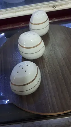 نمک پاش الناز طلایی چینی مقصود درجه یک - فروشگاه کریستال فروزان | Forozan Crystal