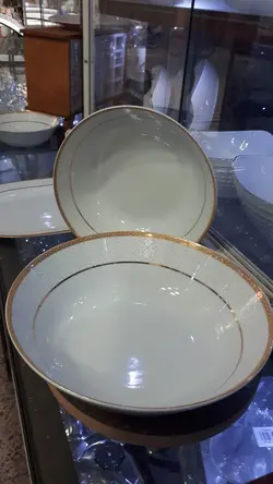 کاسه ماستی الناز طلایی چینی مقصود(ترشی -ماستی)درجه یک - فروشگاه کریستال فروزان | Forozan Crystal