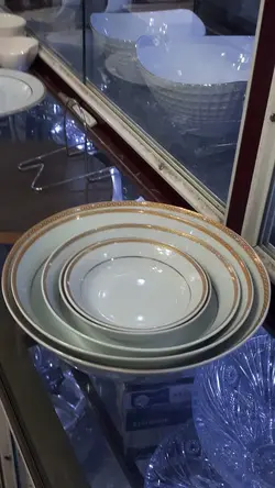 کاسه ماستی الناز طلایی چینی مقصود(ترشی -ماستی)درجه یک - فروشگاه کریستال فروزان | Forozan Crystal