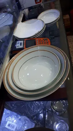 کاسه سالادی23 الناز طلایی چینی مقصود(کاسه اش) درجه یک - فروشگاه کریستال فروزان | Forozan Crystal