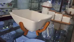 میوه خوری ساینا مربع پایه چوب(پلی وود روس)درجه یک - فروشگاه کریستال فروزان | Forozan Crystal