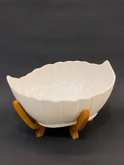میوه خوری ساینا برگی (گز اجیل سالاد)پایه چوب (پلی وود روس) درجه یک - فروشگاه کریستال فروزان | Forozan Crystal