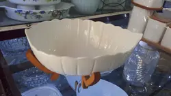 میوه خوری ساینا برگی (گز اجیل سالاد)پایه چوب (پلی وود روس) درجه یک - فروشگاه کریستال فروزان | Forozan Crystal