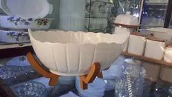 میوه خوری ساینا برگی (گز اجیل سالاد)پایه چوب (پلی وود روس) درجه یک - فروشگاه کریستال فروزان | Forozan Crystal