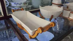 میوه خوری ساینا برگی (گز اجیل سالاد)پایه چوب (پلی وود روس) درجه یک - فروشگاه کریستال فروزان | Forozan Crystal