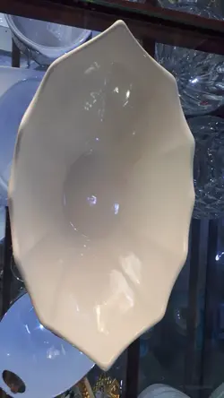 کشکول منحنی ساینا پایه چوب پلی وود روس (میوه گز خورشت خوری) - فروشگاه کریستال فروزان | Forozan Crystal