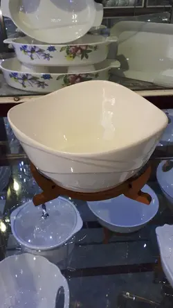 کاسه 3 گوش تایماز زیر چوب(پلی وود روس)گز خوری اجیل خورشت سالاد خوری - فروشگاه کریستال فروزان | Forozan Crystal