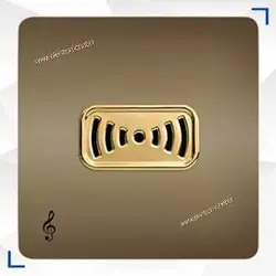 کلید پریز کریستال مدل پژطلایی