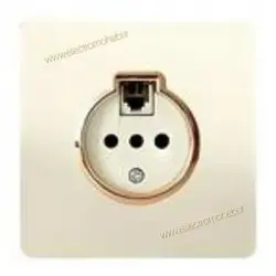 کلید پریز کریستال مدل صدفی طلایی