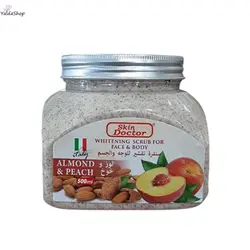 اسکراب صورت و بدن هلو و بادام دکتر اسکین